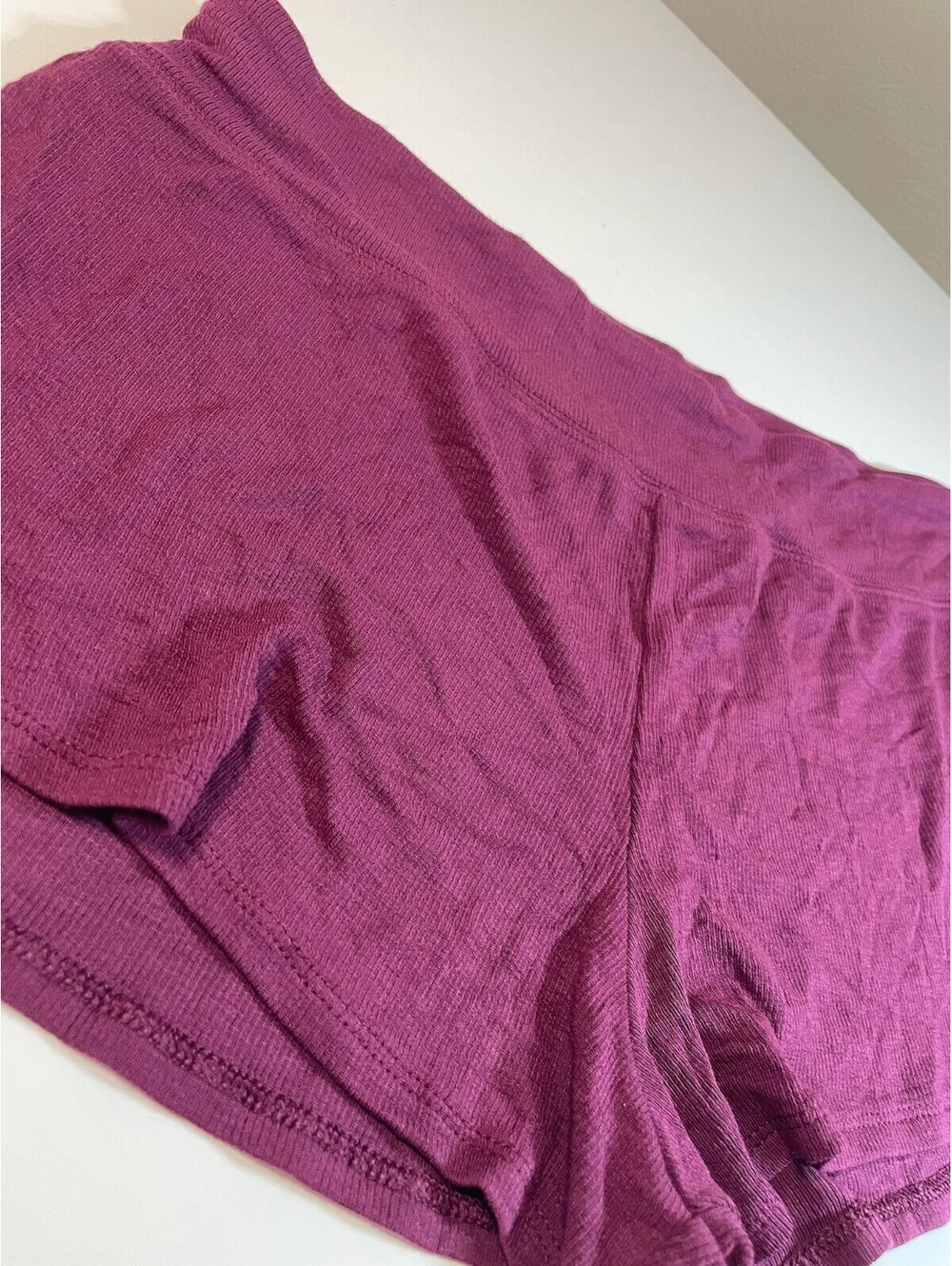 Athleta Well Rested Rib Sleep Short Deep Burgundy Size Small - NWT - Picture 4 of 12